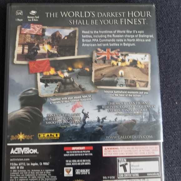 Call of Duty Finest Hour Gamecube Game 🎮 - Picture 3 of 9